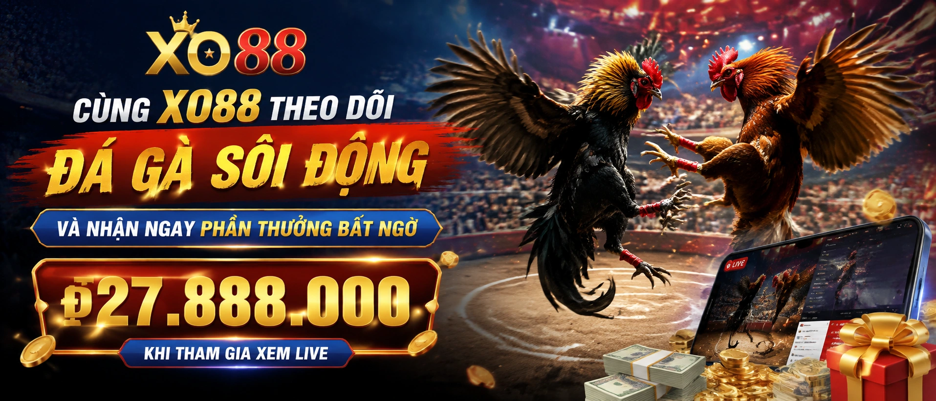 Giao diện mobile cho Đá Gà trên xo88.com.bz
